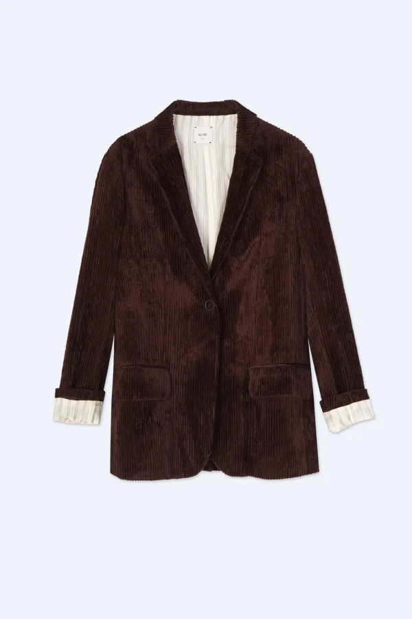 ALYSI BLAZER VELLUTO A COSTE- Cappotti E Giacche