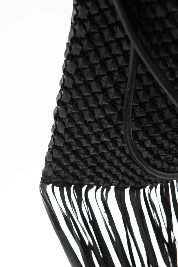 ALYSI BORSA MIDI PELLE INTRECCIATA- Accessoreria