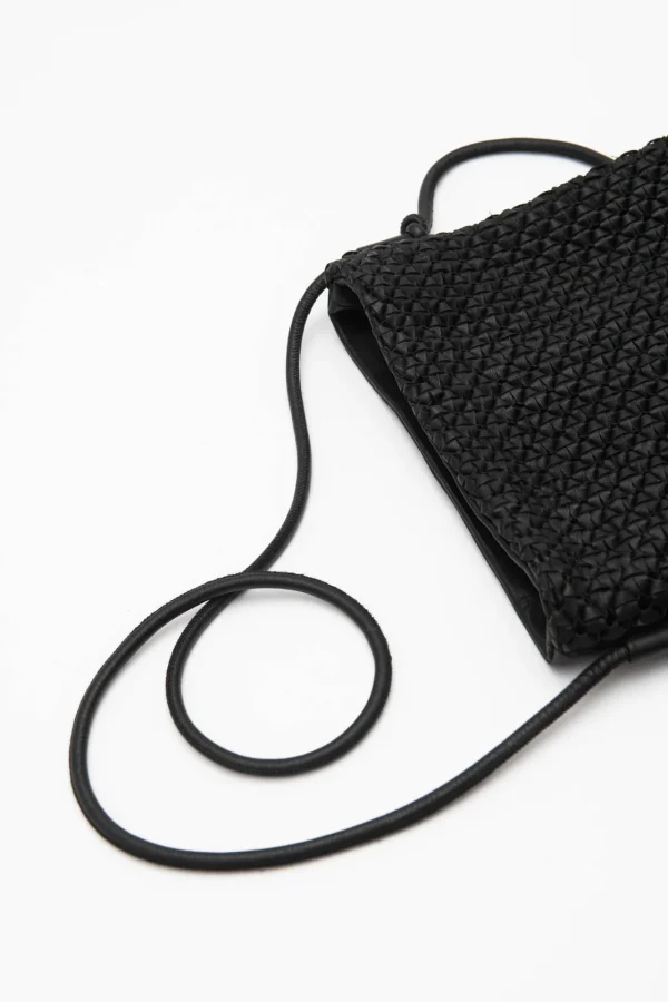 ALYSI BORSA MIDI PELLE INTRECCIATA- Accessoreria