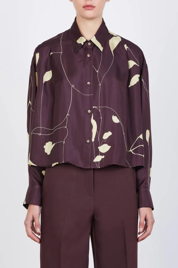 ALYSI CAMICIA SETA STAMPATA- Topwear
