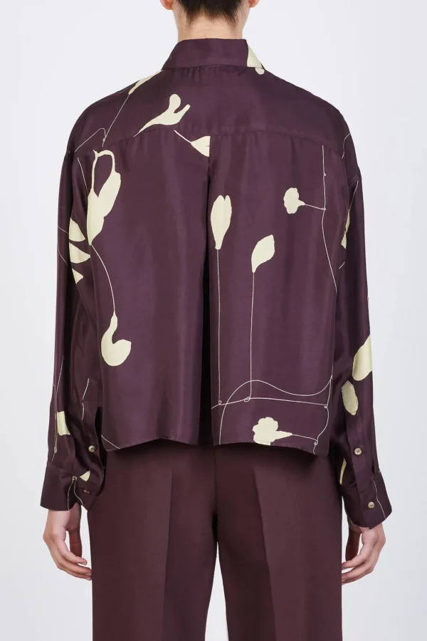 ALYSI CAMICIA SETA STAMPATA- Topwear