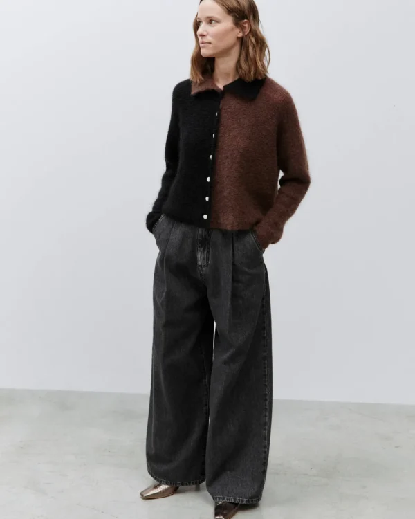 ALYSI CARDIGAN MOHAIR CROPPED- Maglie