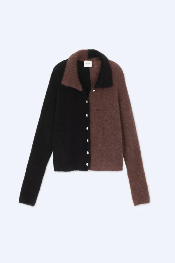 ALYSI CARDIGAN MOHAIR CROPPED- Maglie