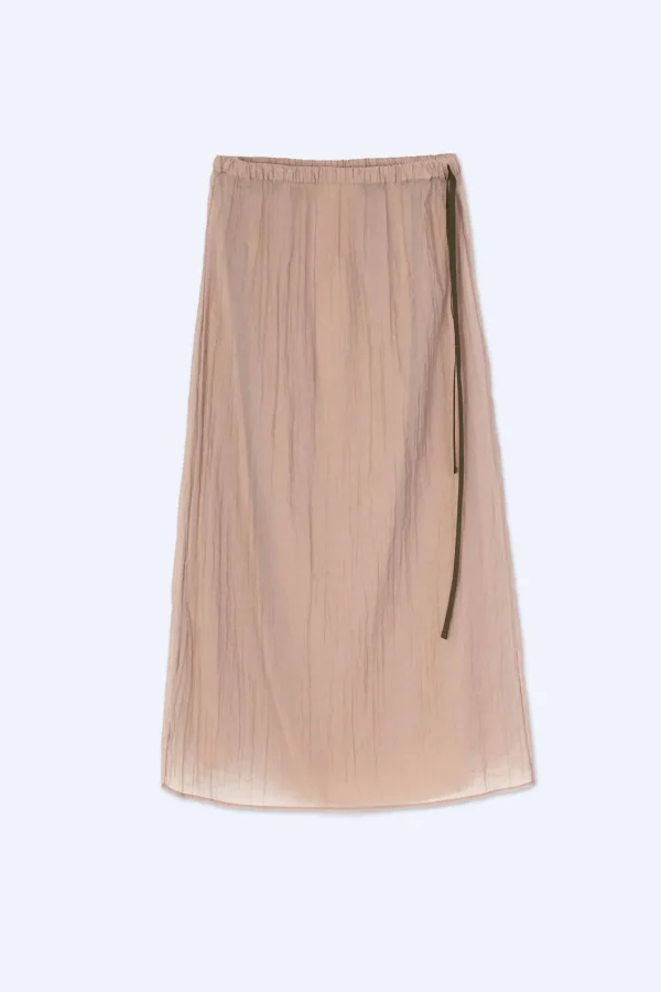 ALYSI GONNA MIDI IN ORGANZA- Gonne