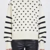 ALYSI MAGLIA BOXY RIGHE E POIS- Maglie