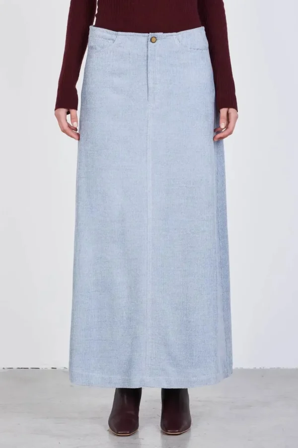 ALYSI MAXI GONNA VELLUTO MELANGE- Gonne