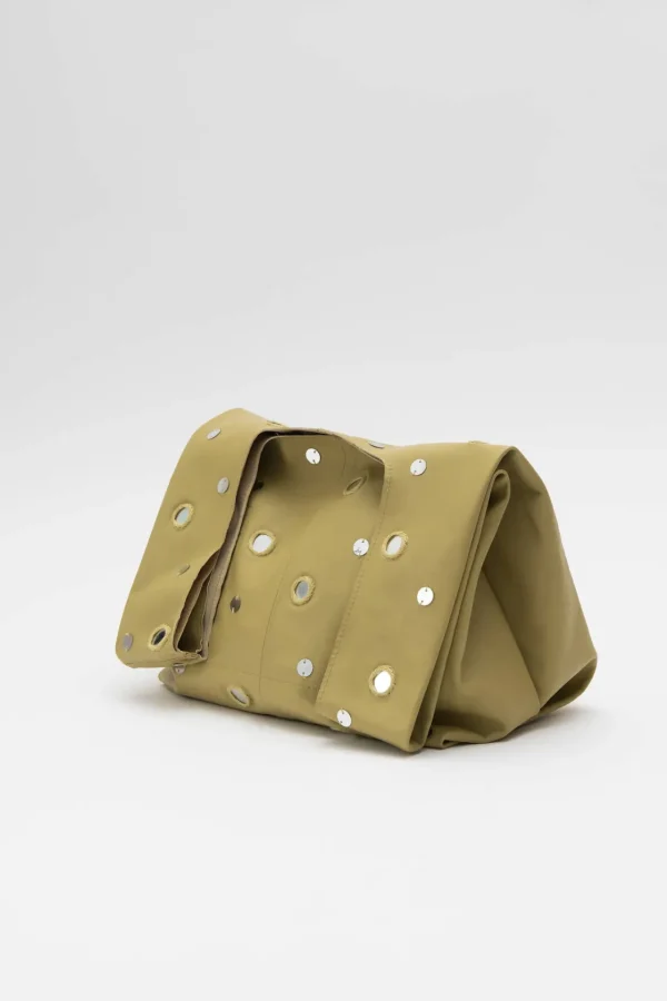 ALYSI MINI BAG IN PELLE CON APPLICAZIONI SPECCHIO- Accessoreria