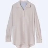 ALYSI OVERSHIRT MANICHE CON STRASS- Topwear