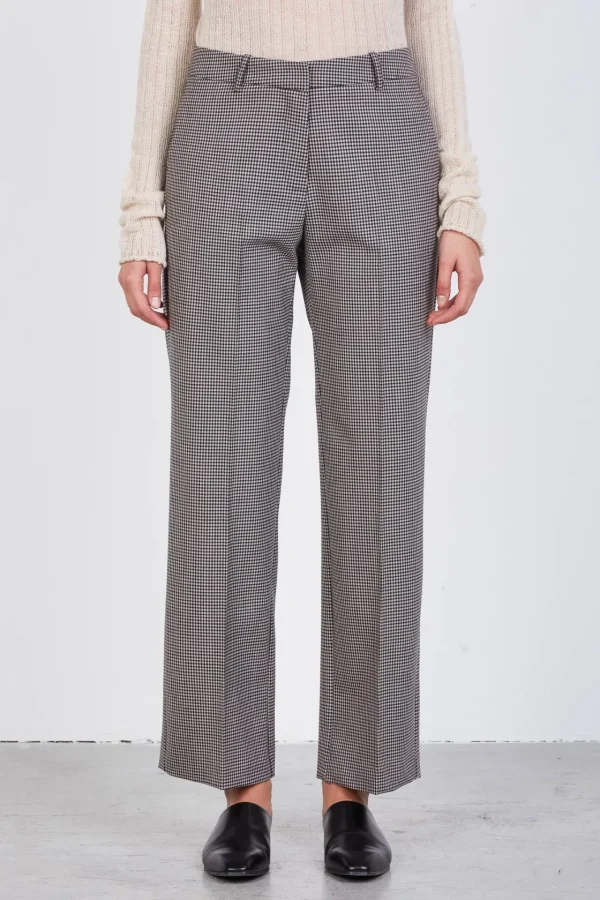 ALYSI PANTALONE MICRO CHECK SIGARETTA- Pantaloni