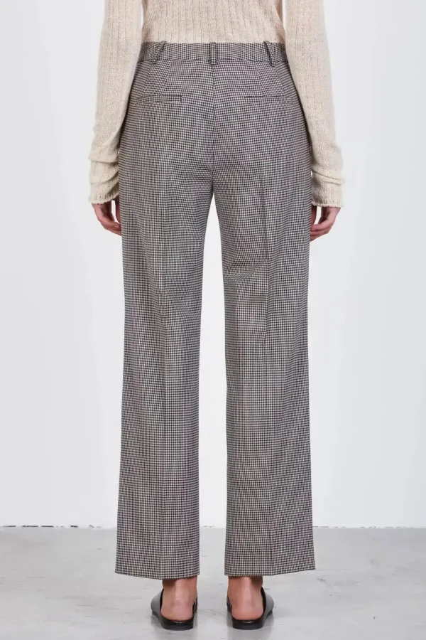 ALYSI PANTALONE MICRO CHECK SIGARETTA- Pantaloni