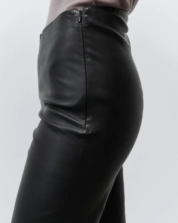ALYSI PANTALONE PELLE STRETCH- Pantaloni