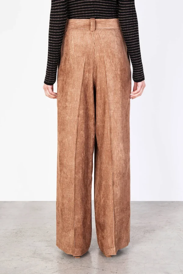 ALYSI PANTALONE SARTORIALE CORDUROY FLUIDO- Pantaloni