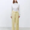 ALYSI PANTALONE SARTORIALE VELLUTO A COSTE- Pantaloni