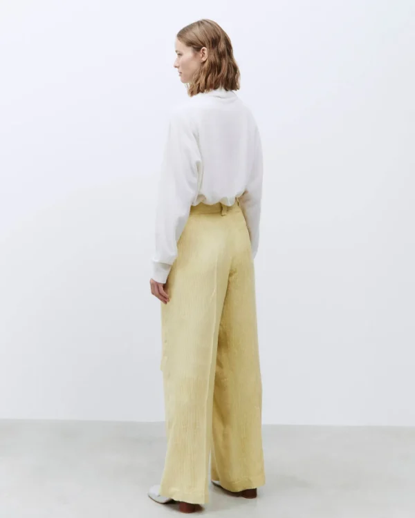 ALYSI PANTALONE SARTORIALE VELLUTO A COSTE- Pantaloni