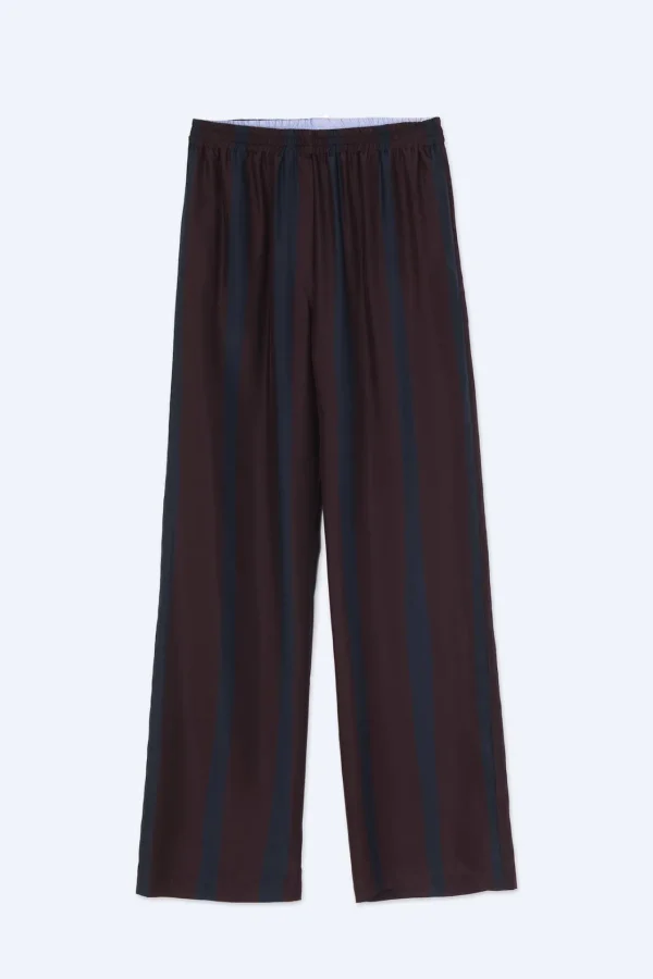 ALYSI PANTALONE SETA STAMPATA- Pantaloni