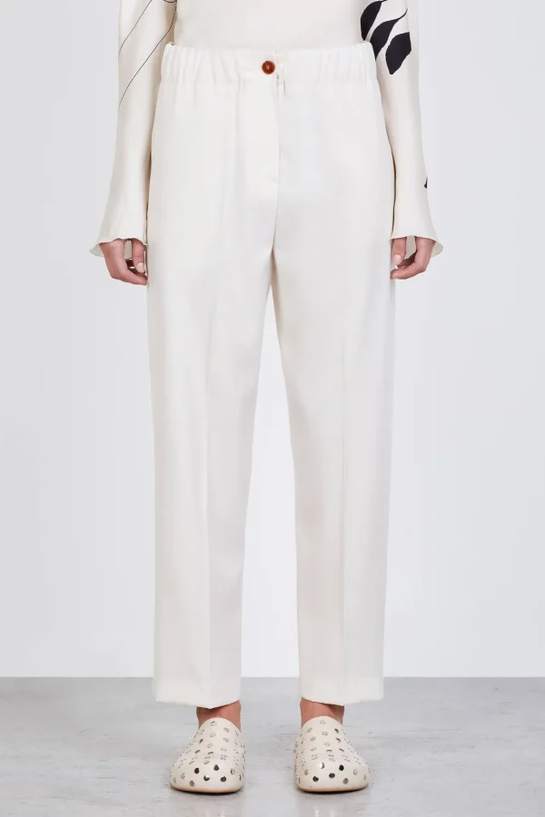 ALYSI PANTALONE VITA ELASTICA IN LANA- Pantaloni
