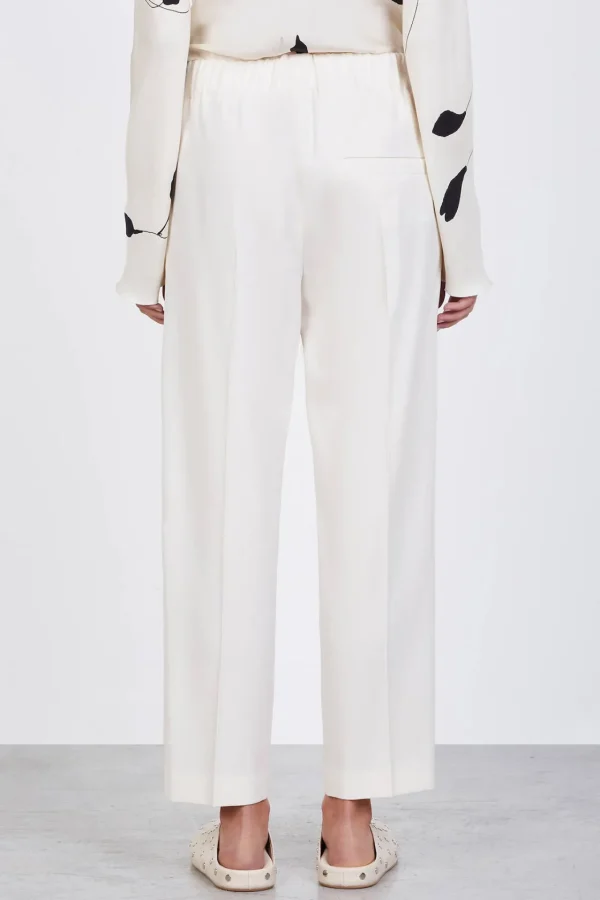 ALYSI PANTALONE VITA ELASTICA IN LANA- Pantaloni